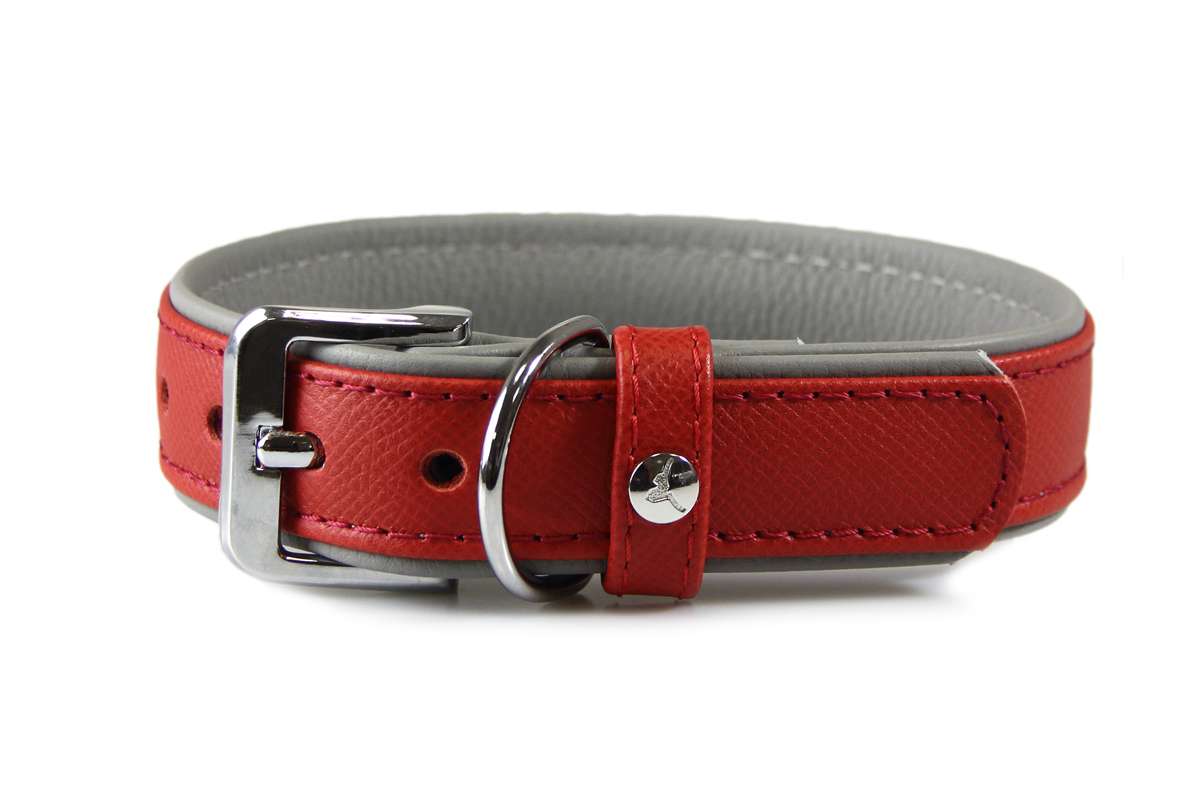 Das Lederband Collar Firenze Carnelian / Stone