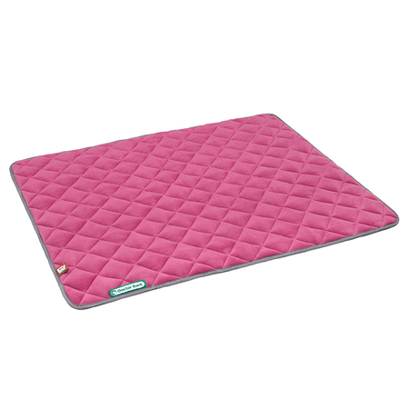 Doctor Bark fleece dubbelzijdige deken Hot Pink - Lichtgrijs