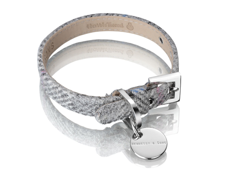 Hennessy and Sons Harris Tweed Halsband Silver Grey