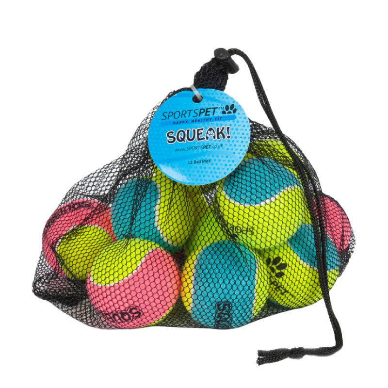 SPORTSPET Squeak speelbal set van 12