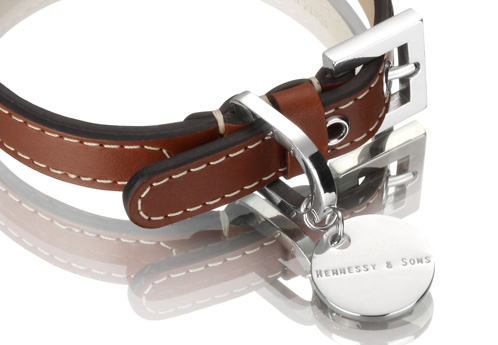 Henessy & Sons Royal halsband, roodbruin