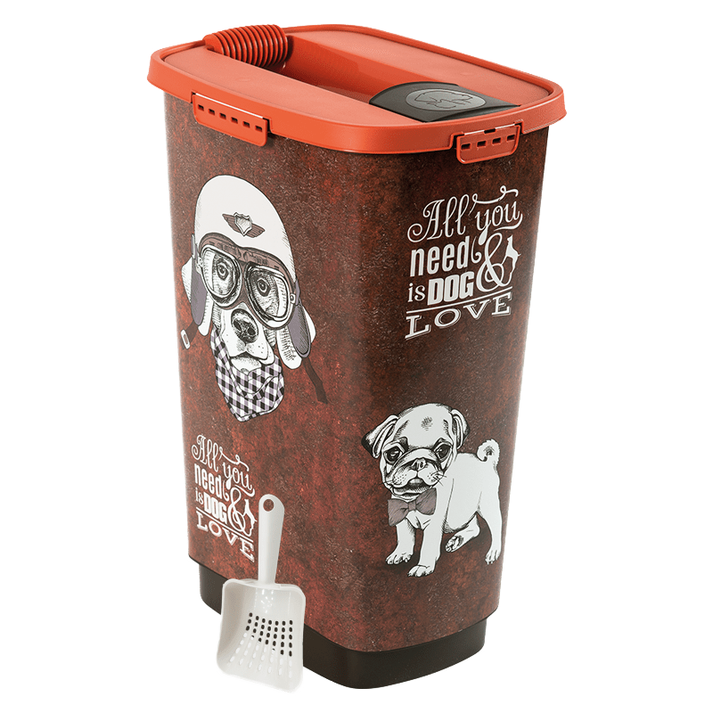 Rotho MyPet Set Cody voercontainer 50l Vintage Dog