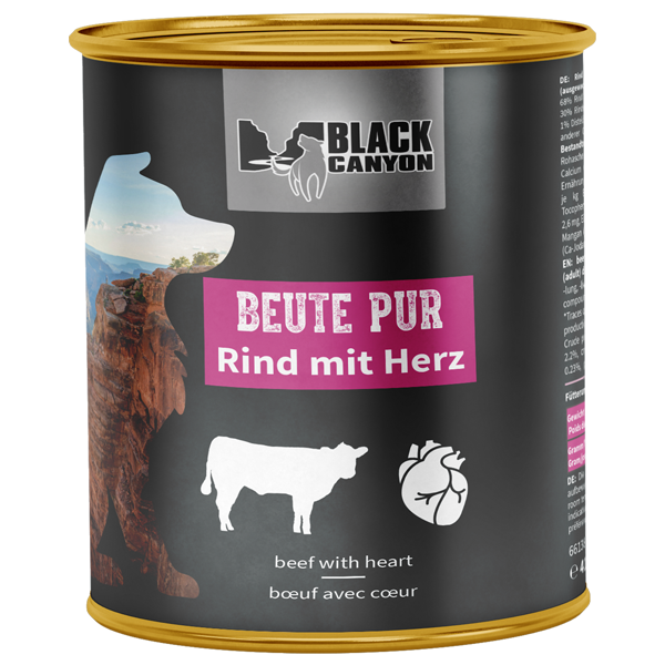 Black Canyon Dog "Beute Pur" - Rund met Hart