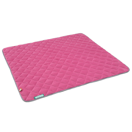 Doctor Bark fleece dubbelzijdige deken Hot Pink - Lichtgrijs