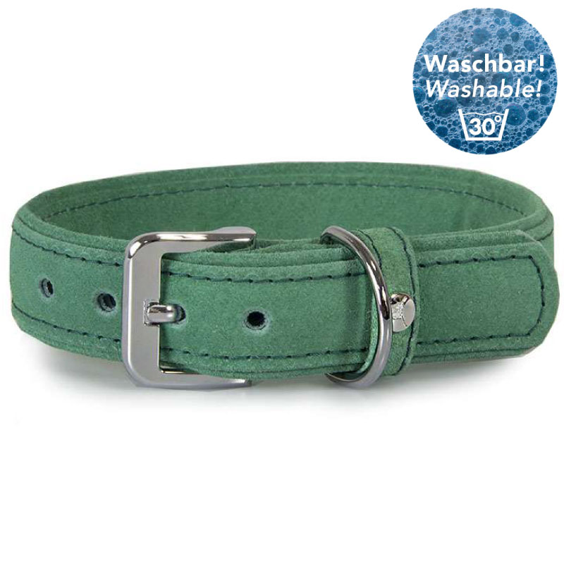 Das Lederband Halsband Toronto Leaf Green