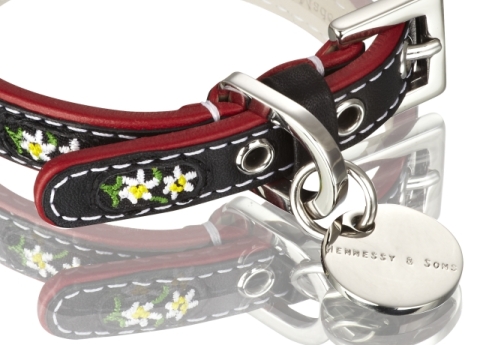 Henessy & Sons Edelweiss halsband, zwart