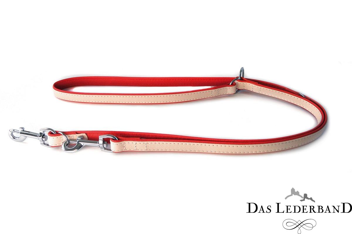 Das Lederband verstelbare looplijn Firenze, Rosy/Rubyred 