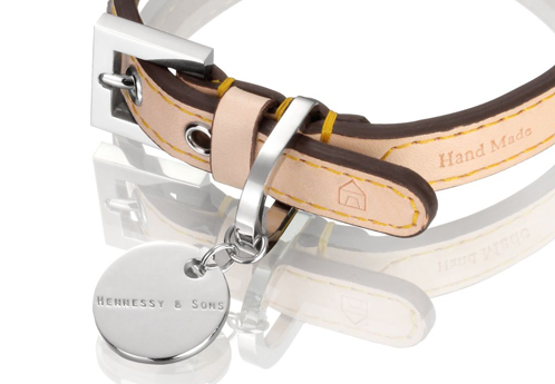 Henessy & Sons Natural LV halsband, chocolate