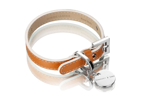 Henessy & Sons Saffiano halsband, Hermes Tan