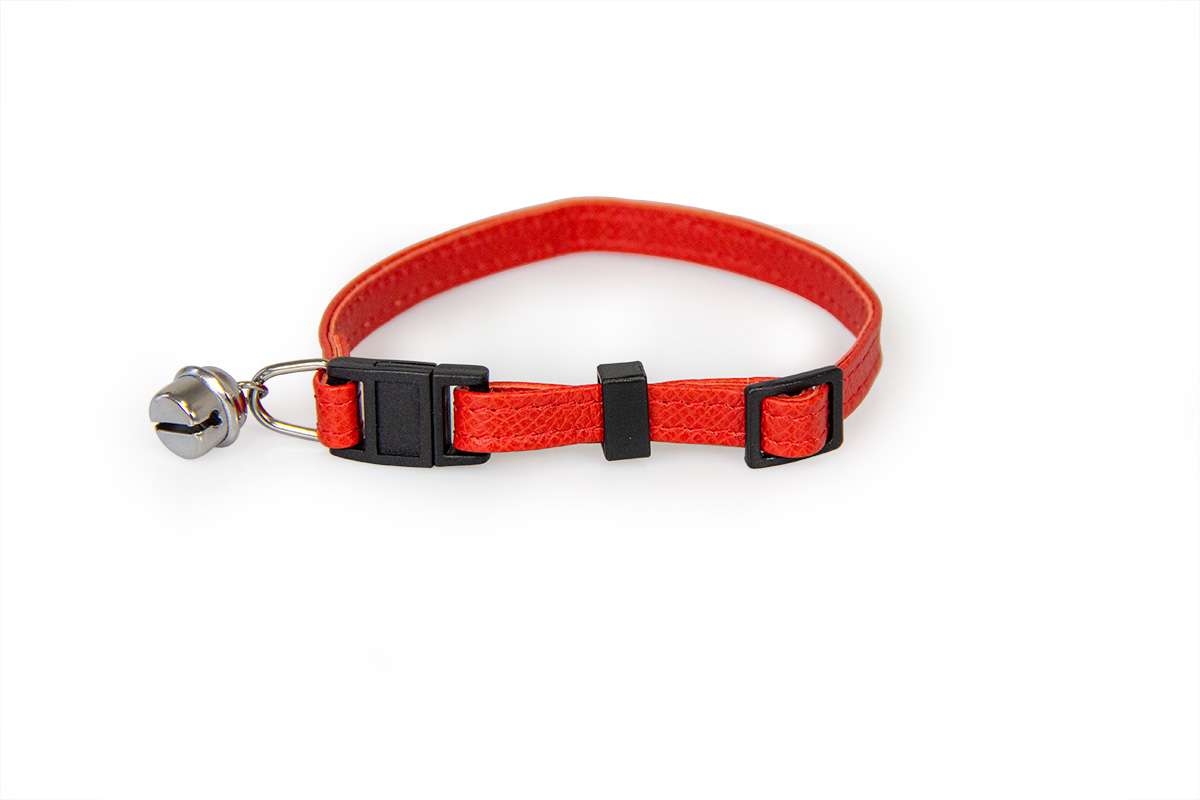 Das Lederband kattenhalsband met clicksluiting Carnelian