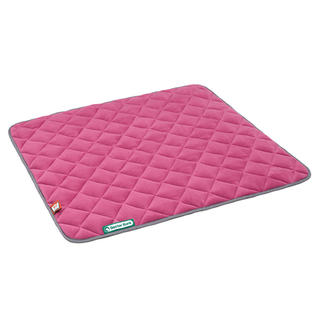 Doctor Bark fleece dubbelzijdige deken Hot Pink - Lichtgrijs