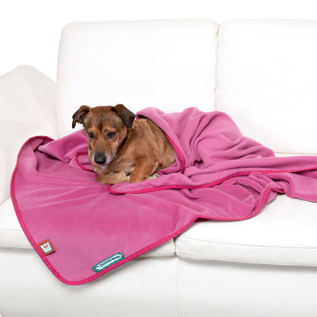 Doctor Bark zachte fleece deken Hot Pink