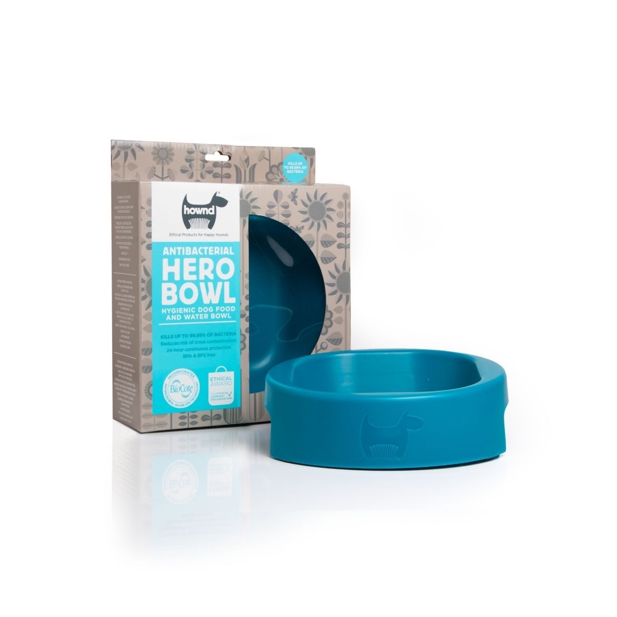 HOWND HERO BOWL Voerbak, Oceaanblauw