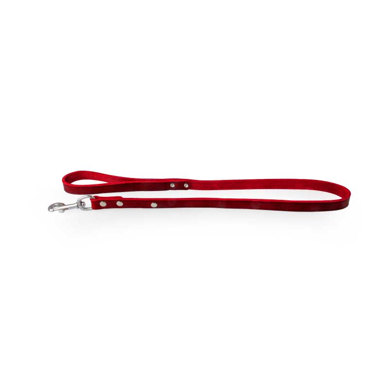 Das Lederband Weinheim Dog Leash Red