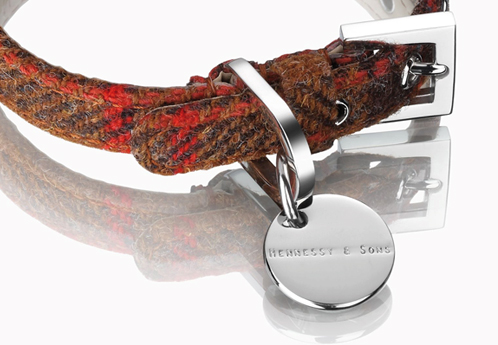 Henessy & Sons Harris Tweed halsband, Rust