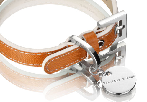 Henessy & Sons Saffiano halsband, Hermes Tan