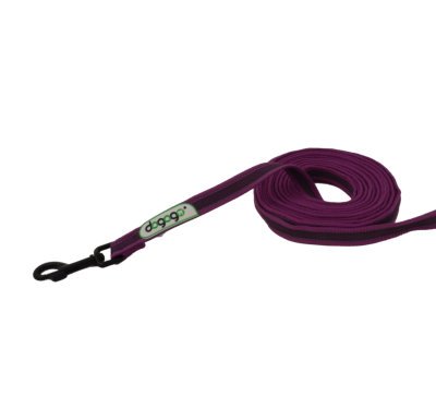 Dogogo gummierte Leine mit Schlaufe, 14 mm breit, violett